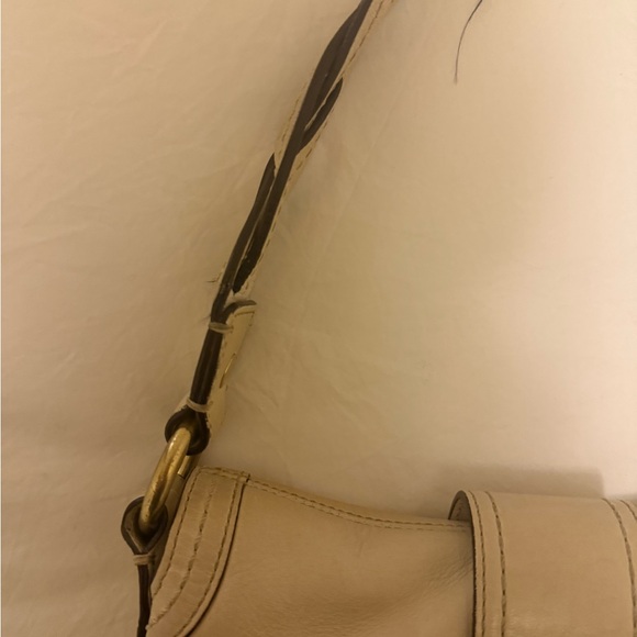 Coach Leather Soho Baguette Shoulder Bag Cream - Picture 6 of 9